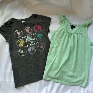 2x GapKids Girls summer T-shirts